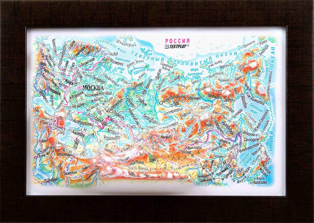 Russia 3D Map Mini | Raised Relief Map by TestPlay | Portfolio