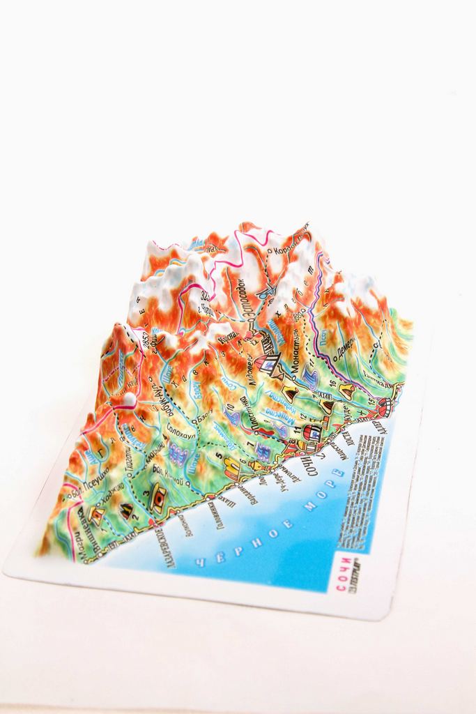 Sochi 3D Map Mini | Raised Relief Map by TestPlay | Portfolio