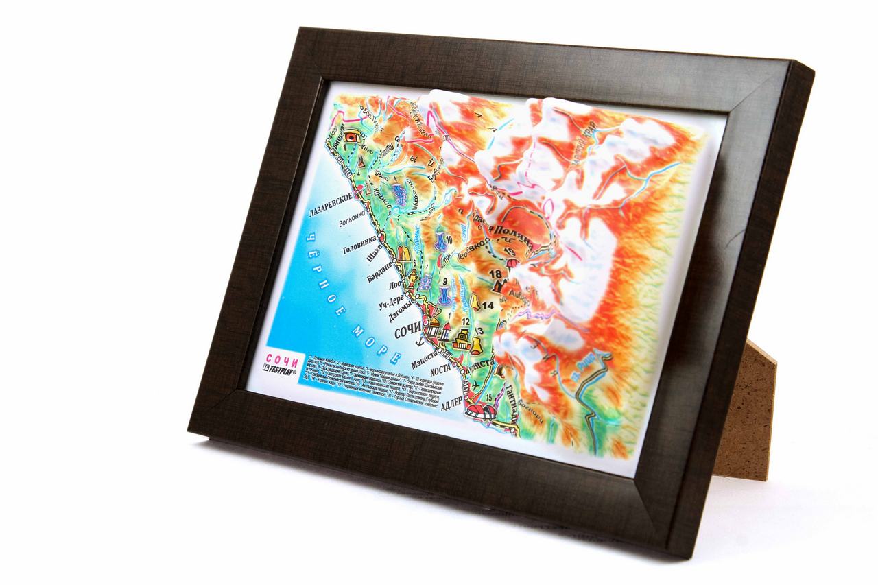 Sochi 3D Map Mini | Raised Relief Map by TestPlay | Portfolio