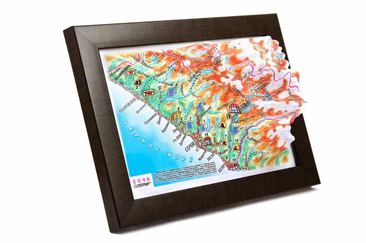 Sochi 3D Map Mini | Raised Relief Map by TestPlay | Portfolio