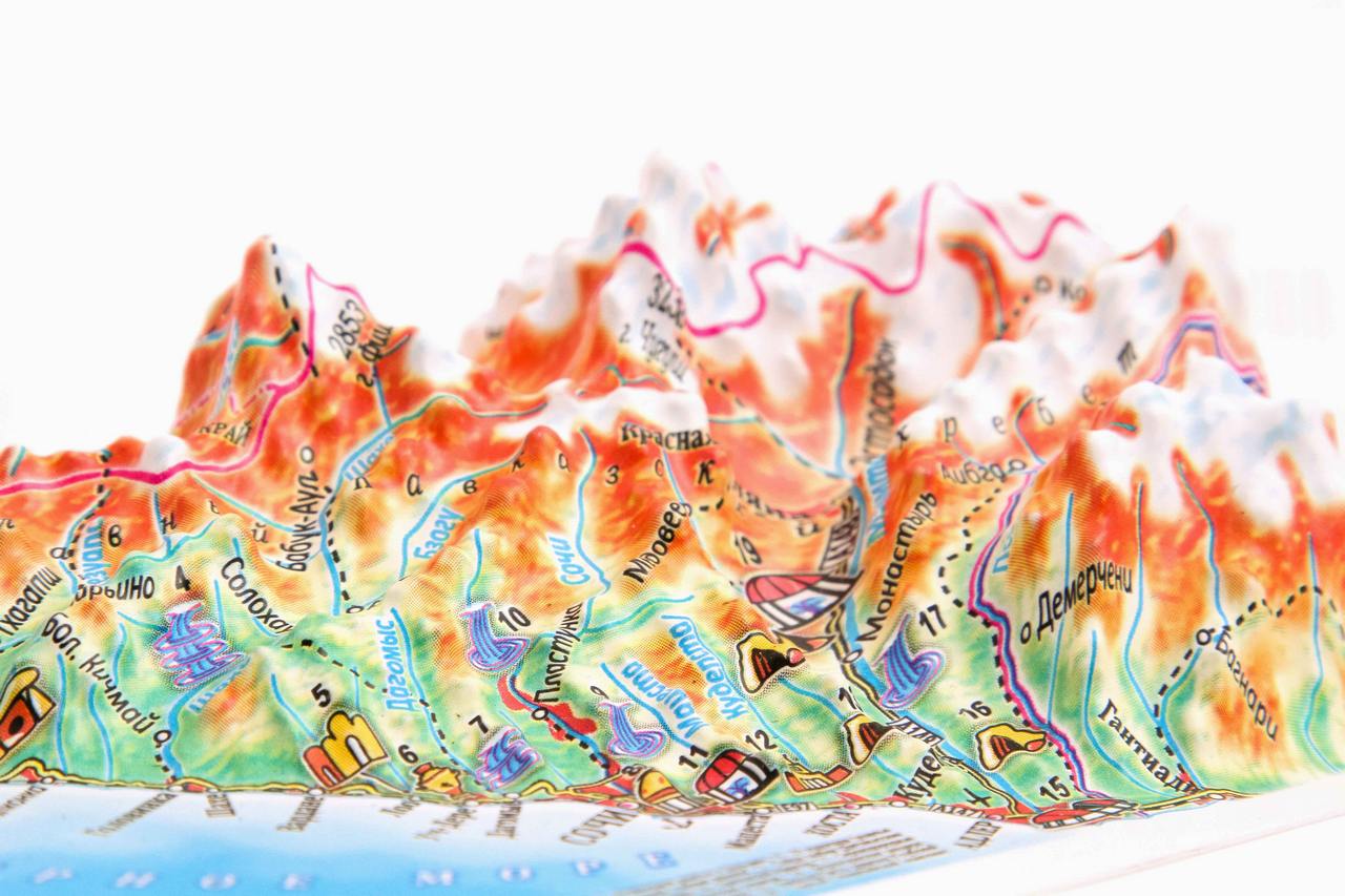 Sochi 3D Map Mini | Raised Relief Map by TestPlay | Portfolio