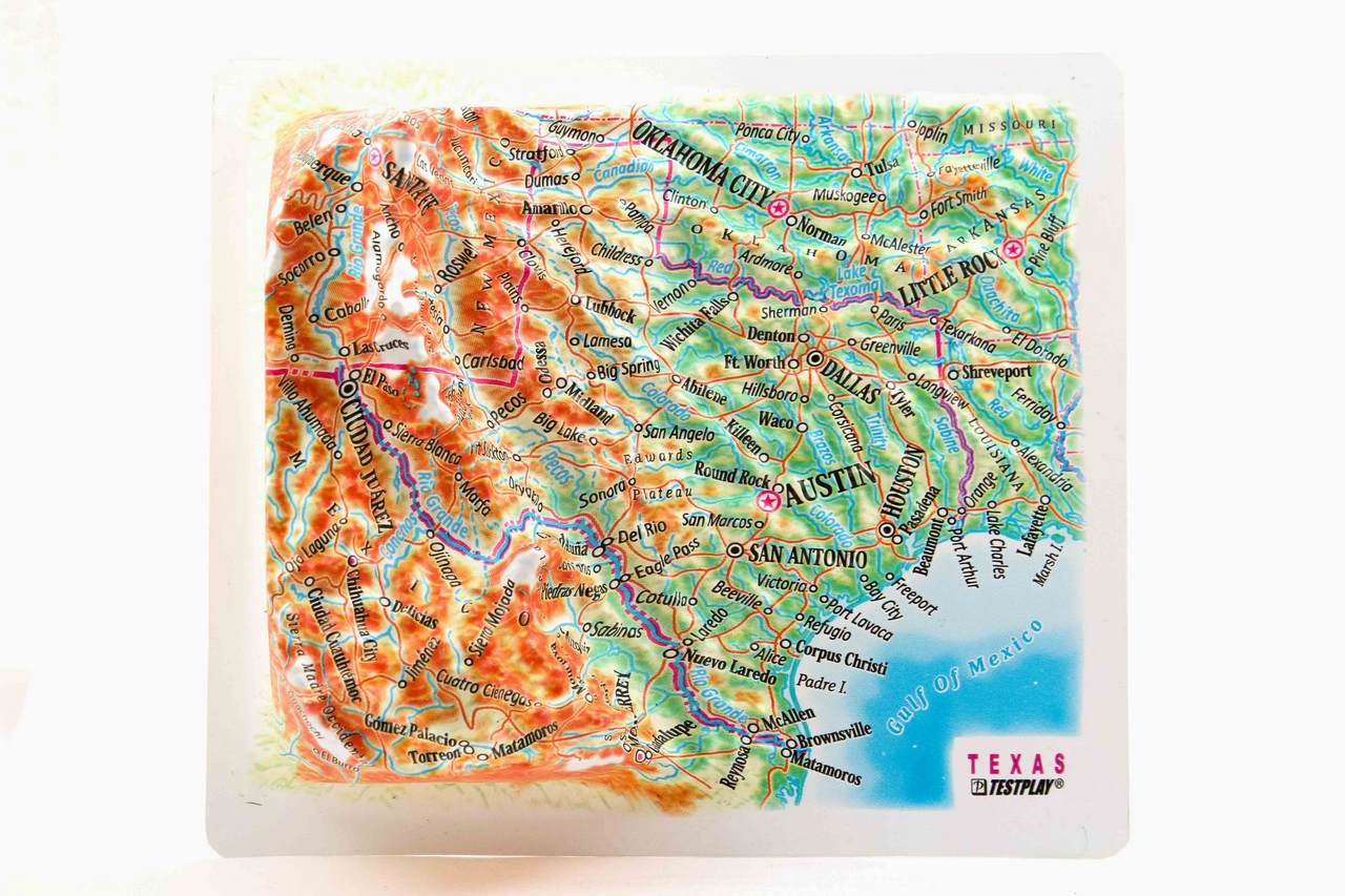 Texas 3D Map Mini | Raised Relief Map by TestPlay | Portfolio