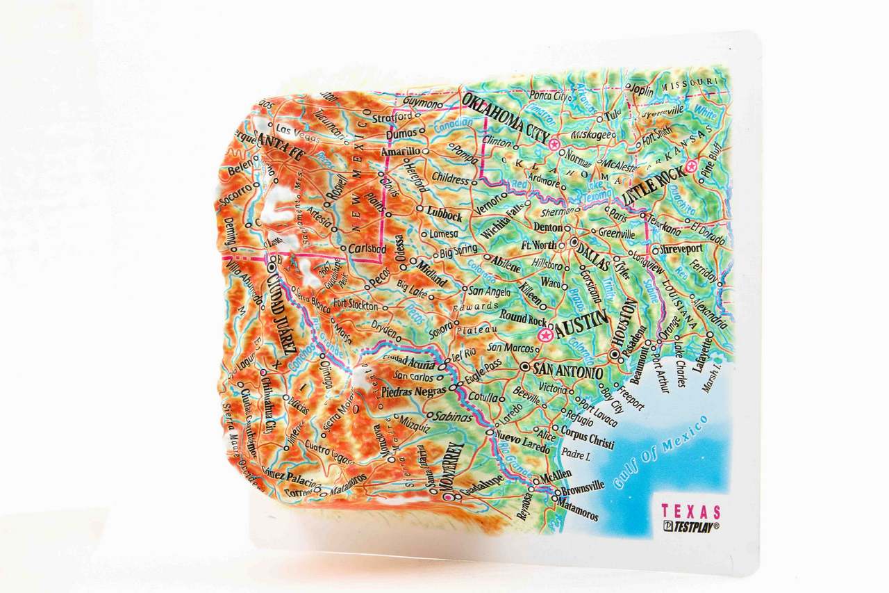 Texas 3D Map Mini | Raised Relief Map by TestPlay | Portfolio