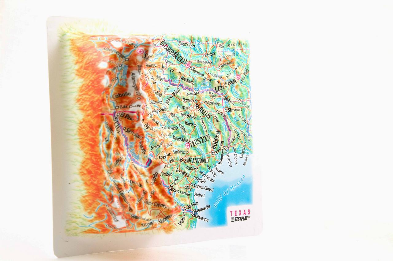 Texas 3D Map Mini | Raised Relief Map by TestPlay | Portfolio