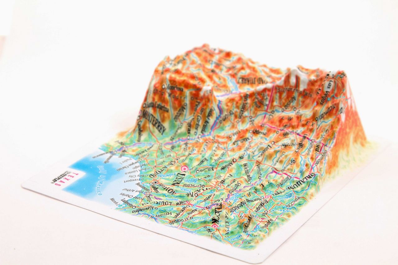 Texas 3D Map Mini | Raised Relief Map by TestPlay | Portfolio