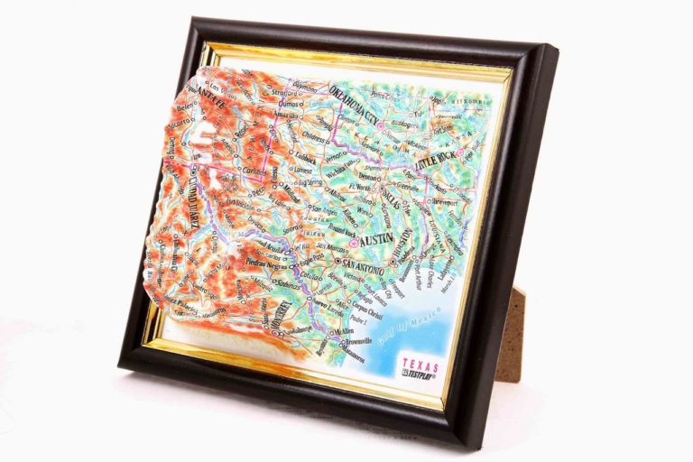Texas 3D Map Mini | Raised Relief Map by TestPlay | Portfolio