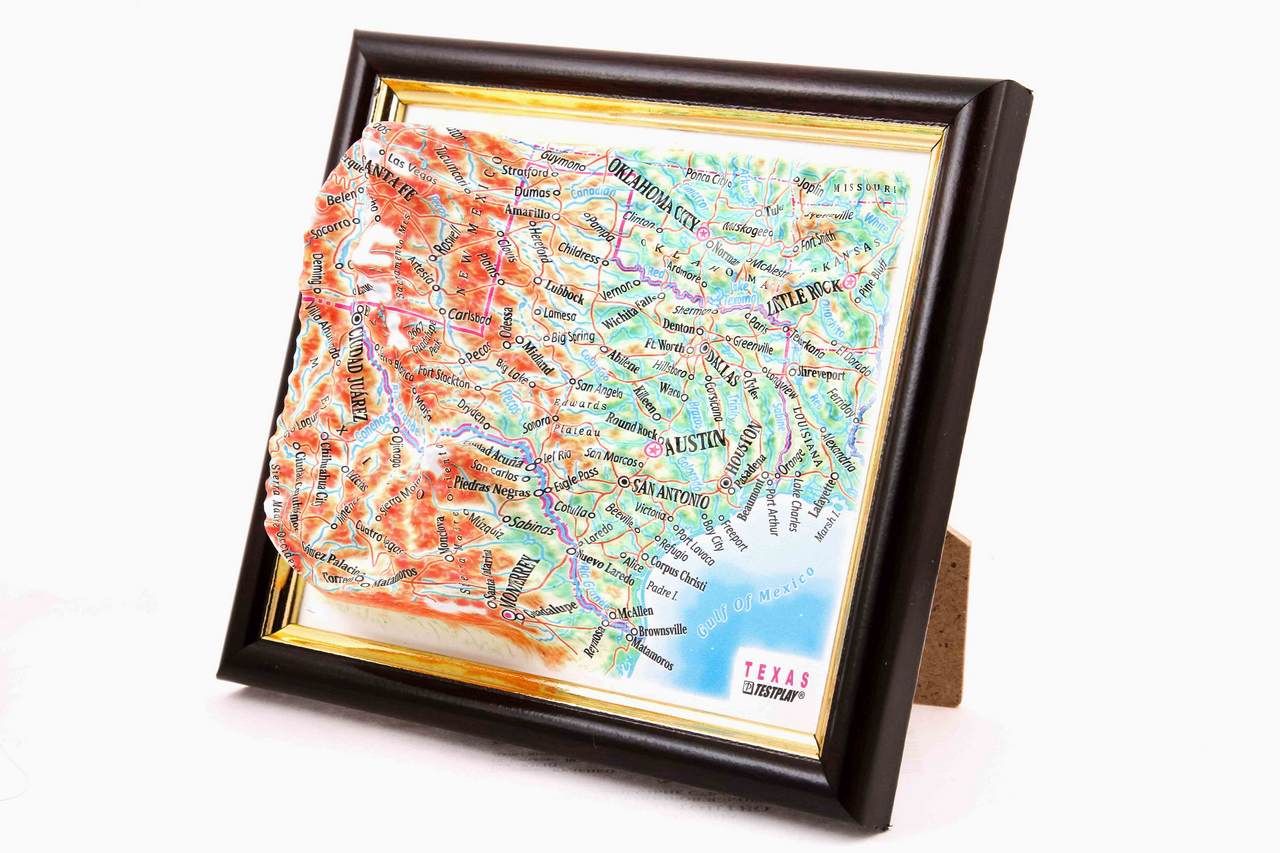 Texas 3D Map Mini | Raised Relief Map by TestPlay | Portfolio