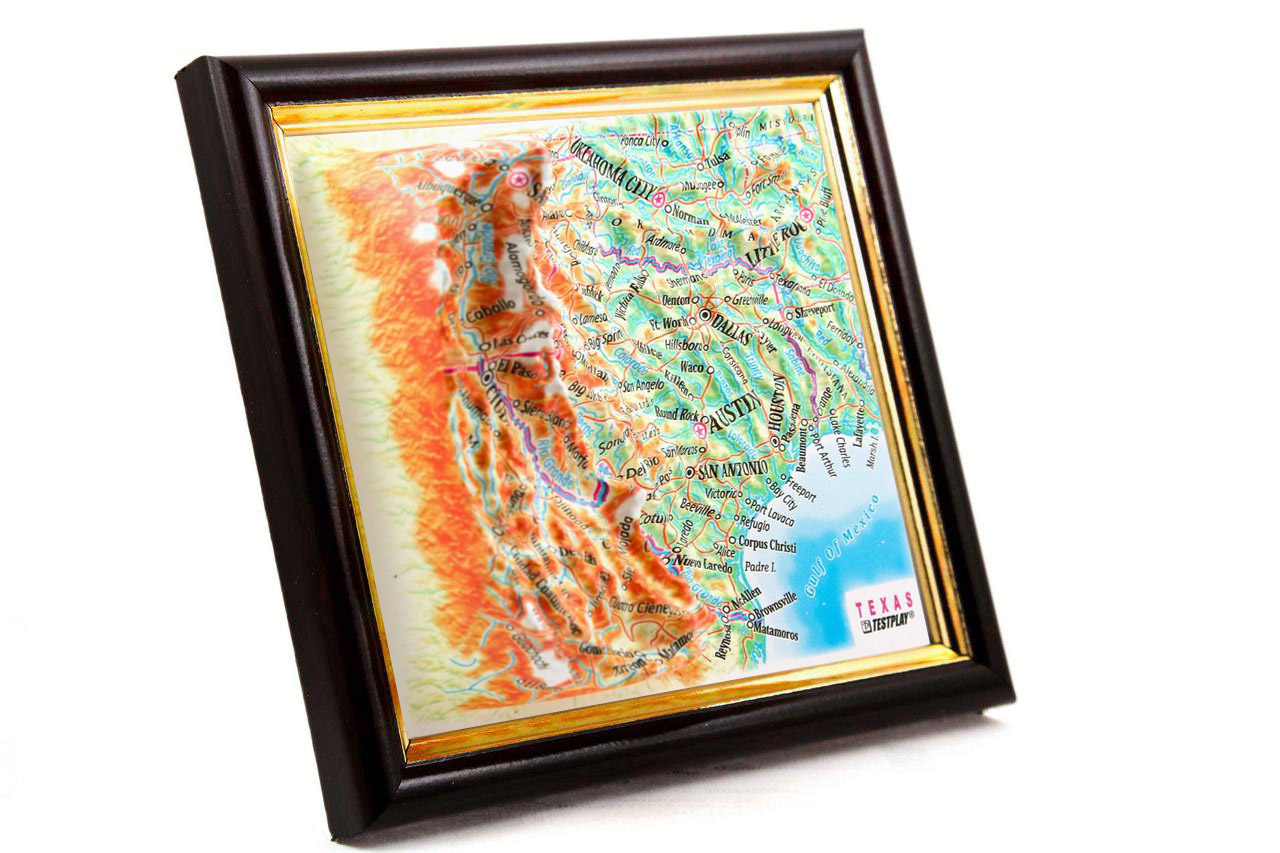 Texas 3D Map Mini | Raised Relief Map by TestPlay | Portfolio