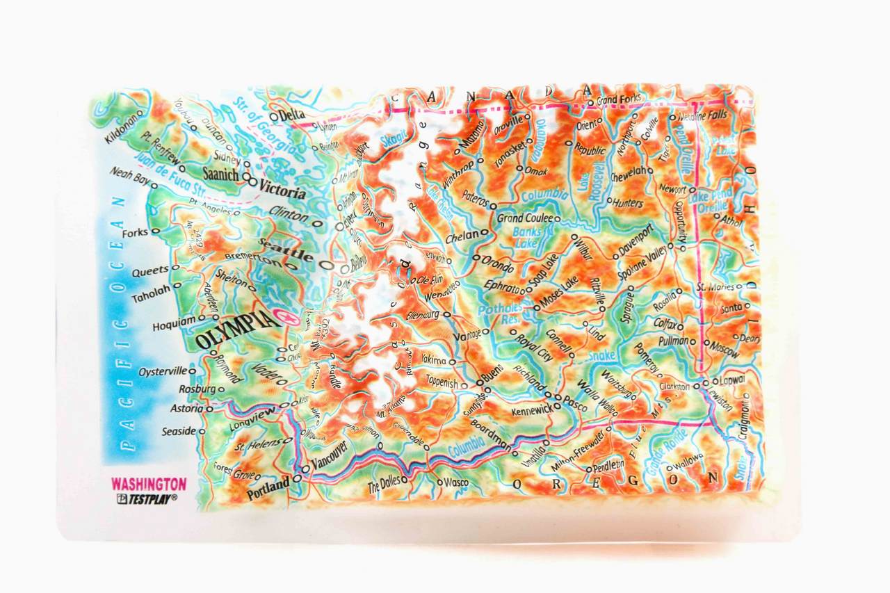 Washington 3D Map Mini | Raised Relief Map by TestPlay | Portfolio