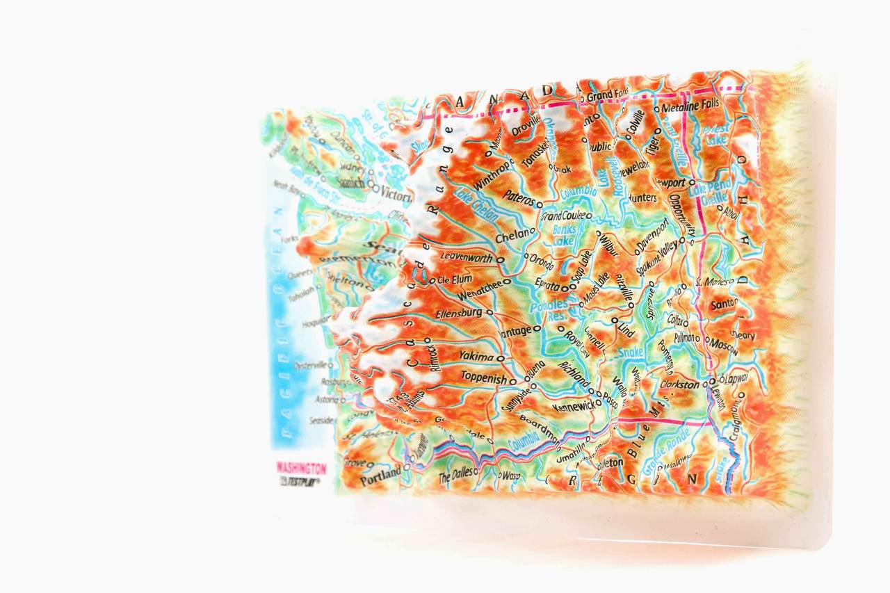Washington 3D Map Mini | Raised Relief Map by TestPlay | Portfolio