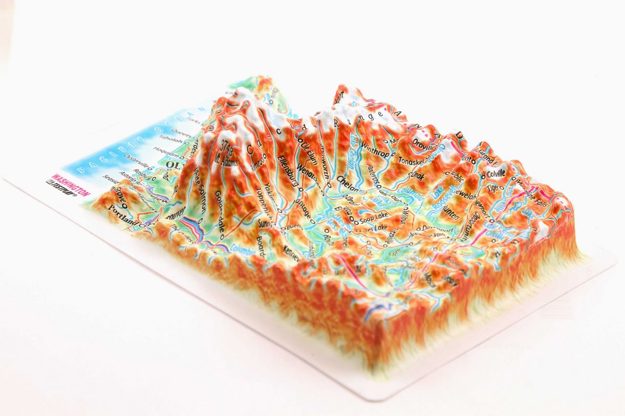Washington 3D Map Mini | Raised Relief Map by TestPlay | Portfolio