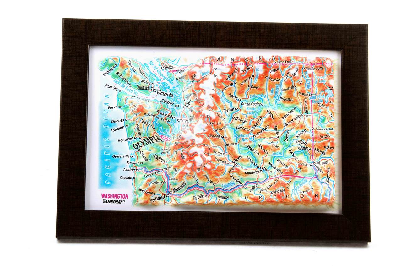 Washington 3D Map Mini | Raised Relief Map by TestPlay | Portfolio