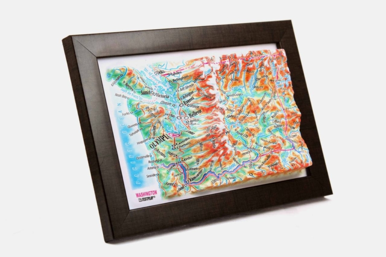 Washington 3D Map Mini | Raised Relief Map by TestPlay | Portfolio