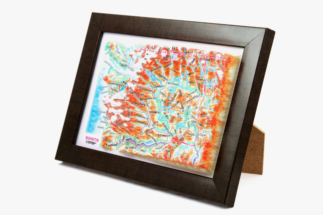 Washington 3D Map Mini | Raised Relief Map by TestPlay | Portfolio