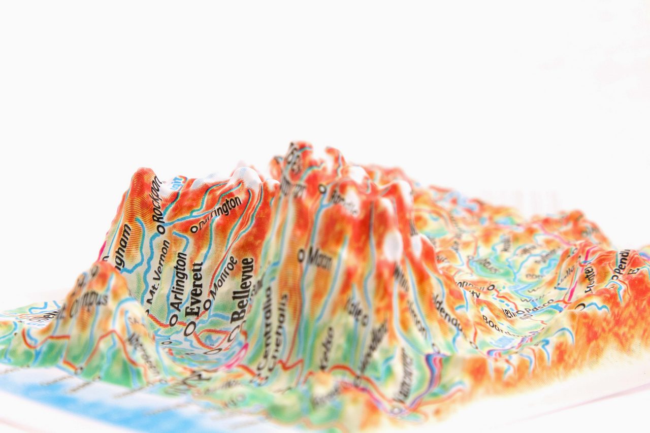 Washington 3D Map Mini | Raised Relief Map by TestPlay | Portfolio