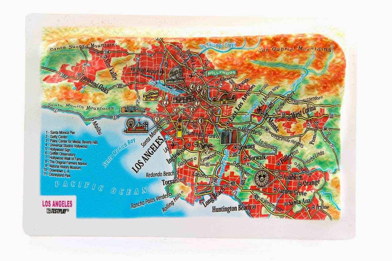 Los Angeles 3D Map Mini | Raised Relief Map by TestPlay | Portfolio1