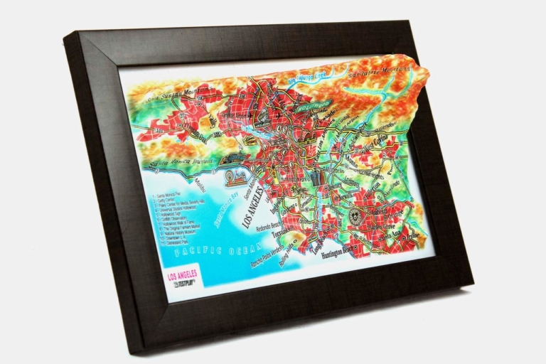 Los Angeles 3D Map Mini | Raised Relief Map by TestPlay | Portfolio