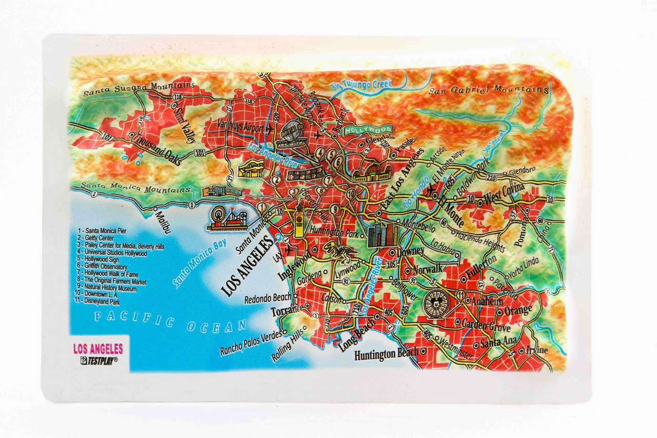 Los Angeles 3D Map Mini | Raised Relief Map by TestPlay | Portfolio 2