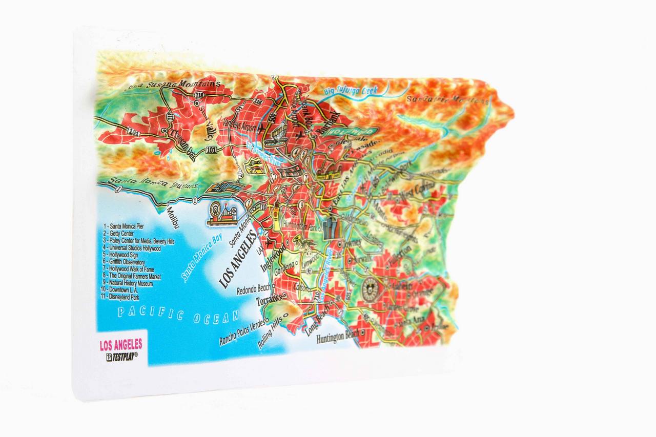 Los Angeles 3D Map Mini | Raised Relief Map by TestPlay | Portfolio 4