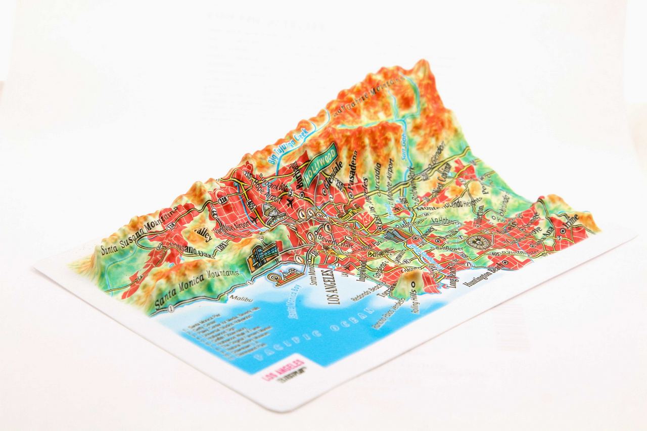 Los Angeles 3D Map Mini | Raised Relief Map by TestPlay | Portfolio6