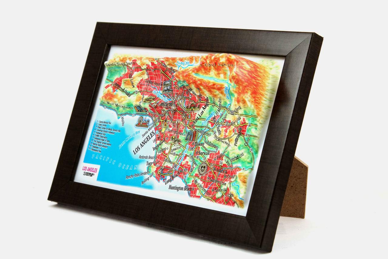 Los Angeles 3D Map Mini | Raised Relief Map by TestPlay | Portfolio