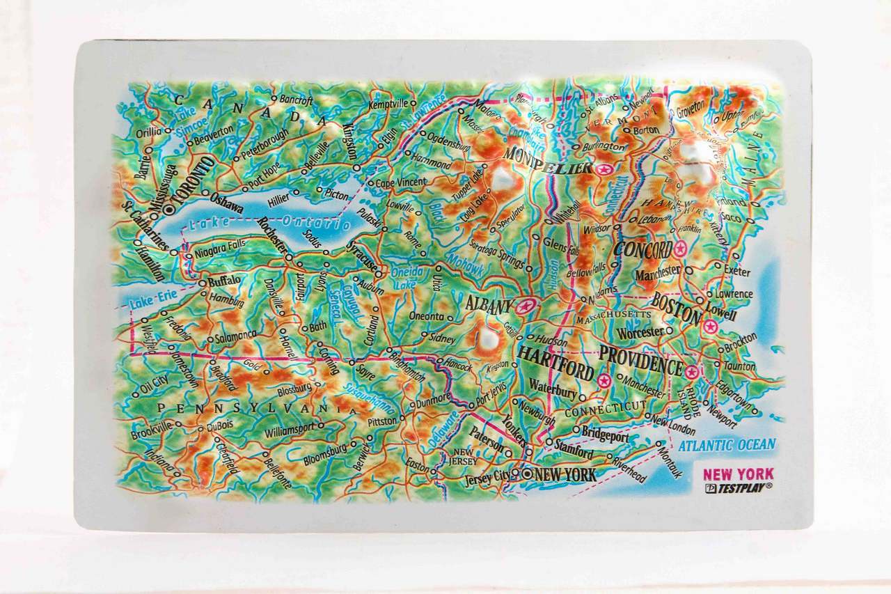 New York (state) 3D Map Mini | Raised Relief Map by TestPlay | Portfolio