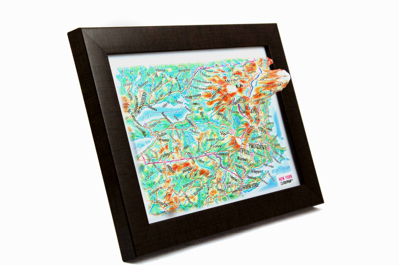 New York (state) 3D Map Mini | Raised Relief Map by TestPlay | Portfolio