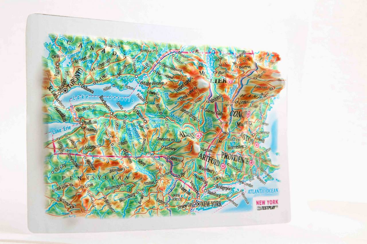 New York (state) 3D Map Mini | Raised Relief Map by TestPlay | Portfolio