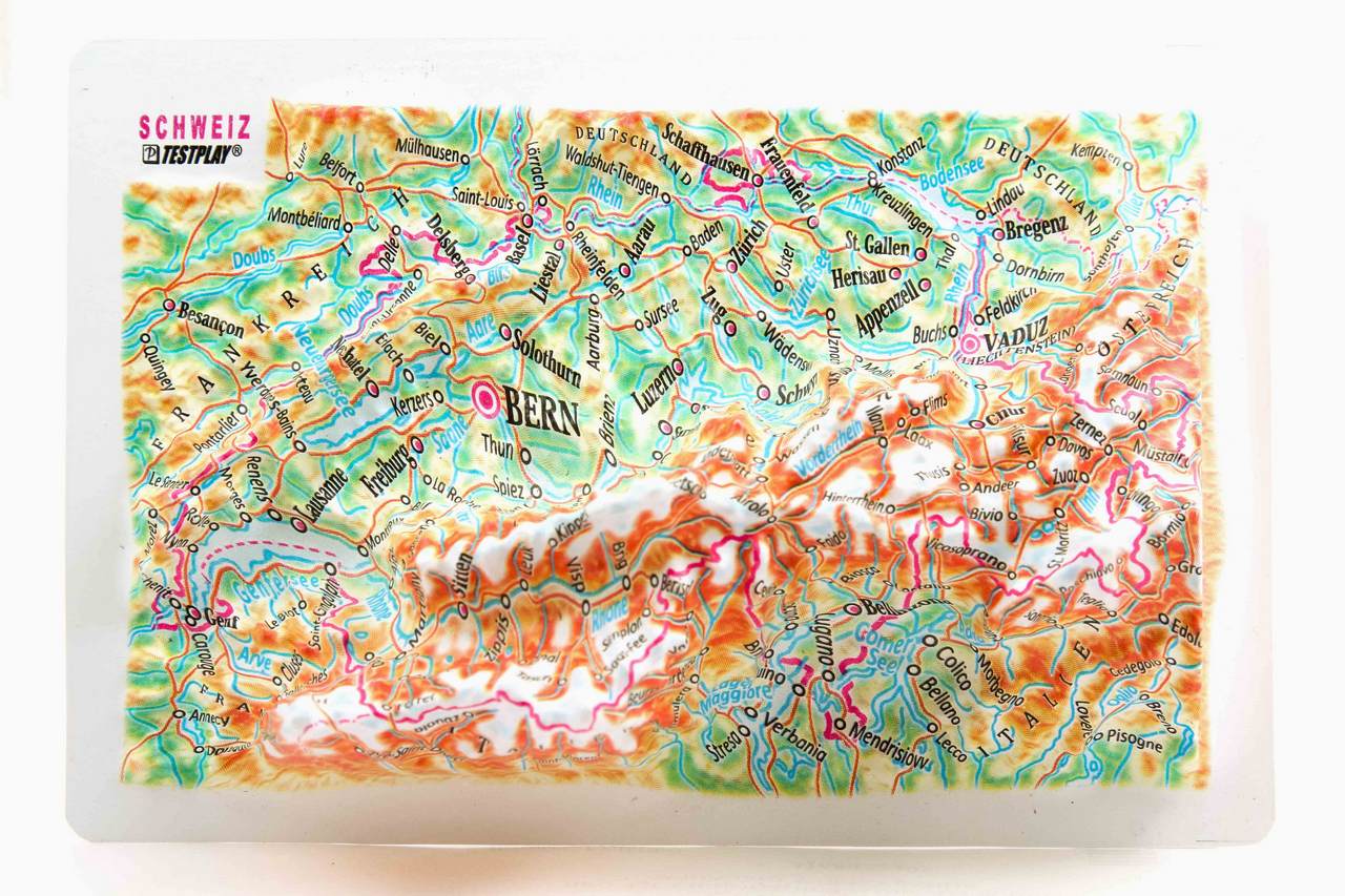Switzerland 3D Map Mini | Raised Relief Map by TestPlay | Portfolio