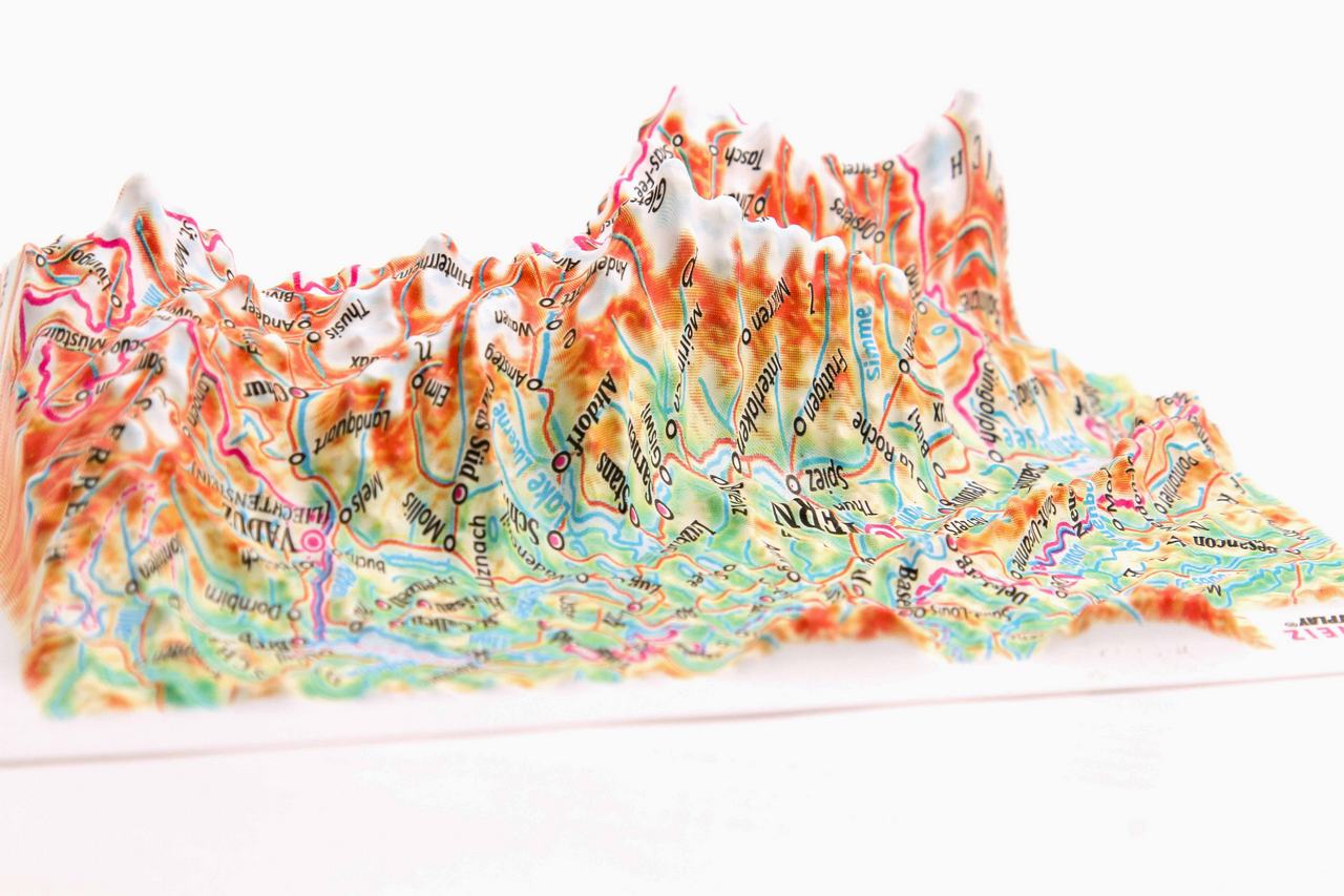 Switzerland 3D Map Mini | Raised Relief Map by TestPlay | Portfolio