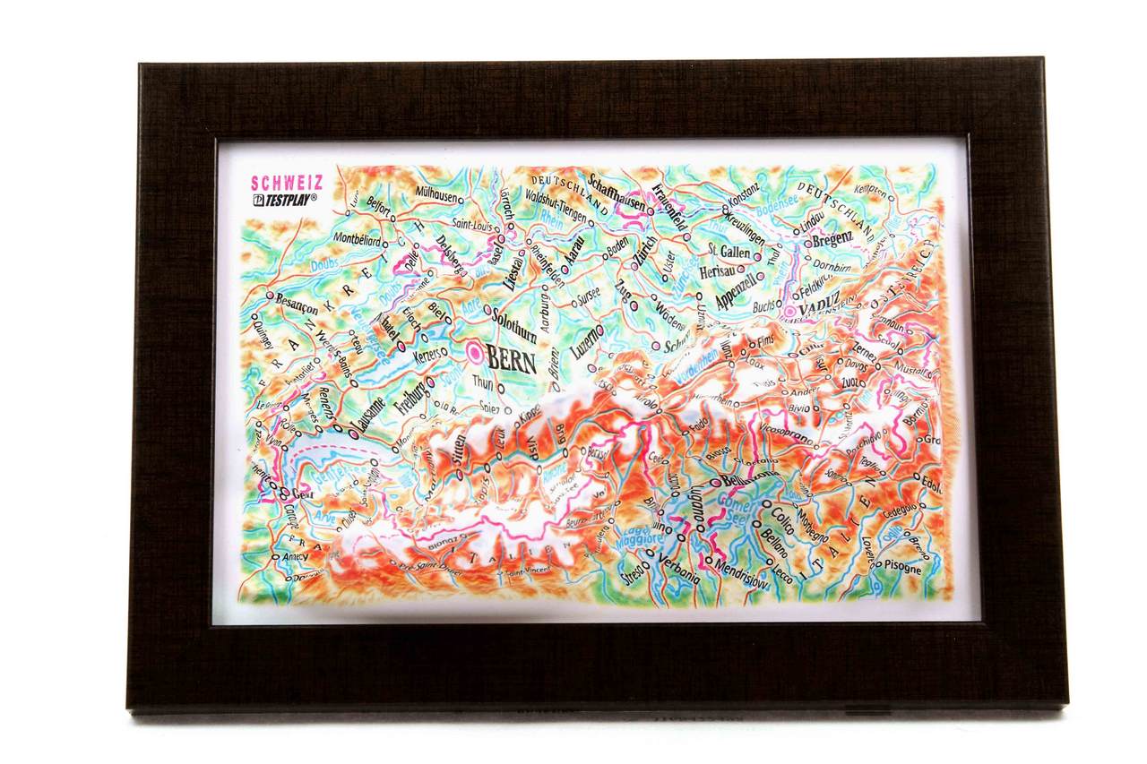 Switzerland 3D Map Mini | Raised Relief Map by TestPlay | Portfolio