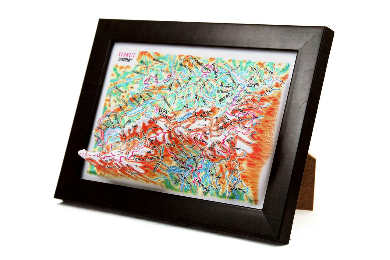 Switzerland 3D Map Mini | Raised Relief Map by TestPlay | Portfolio