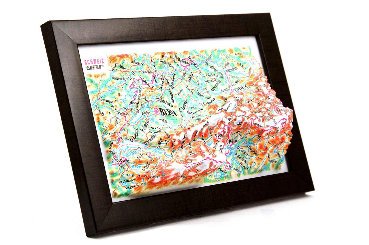 Switzerland 3D Map Mini | Raised Relief Map by TestPlay | Portfolio