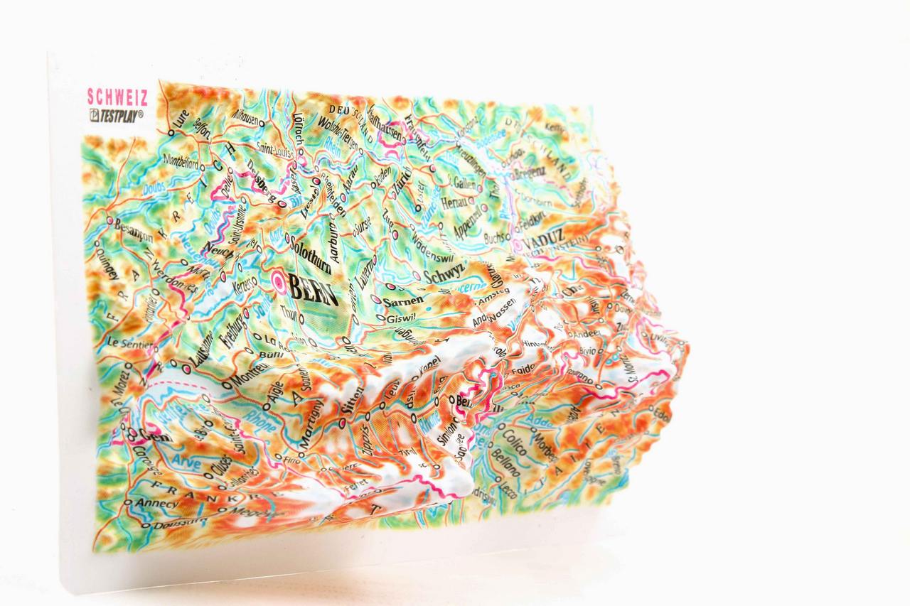 Switzerland 3D Map Mini | Raised Relief Map by TestPlay | Portfolio