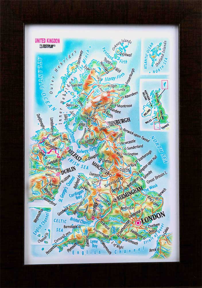 United Kingdom 3D Map Mini | Raised Relief Map by TestPlay | Portfolio