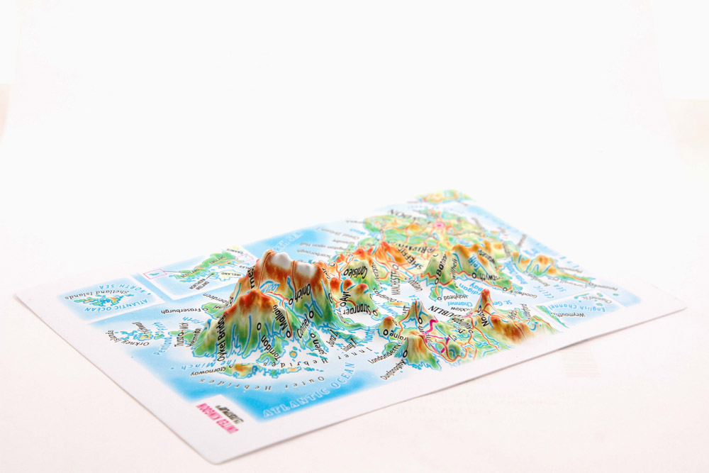 United Kingdom 3D Map Mini | Raised Relief Map by TestPlay | Portfolio