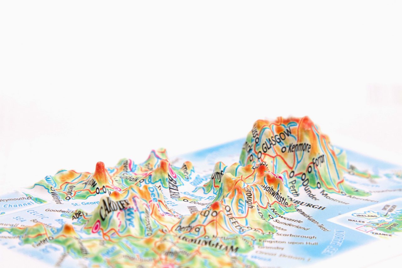United Kingdom 3D Map Mini | Raised Relief Map by TestPlay | Portfolio