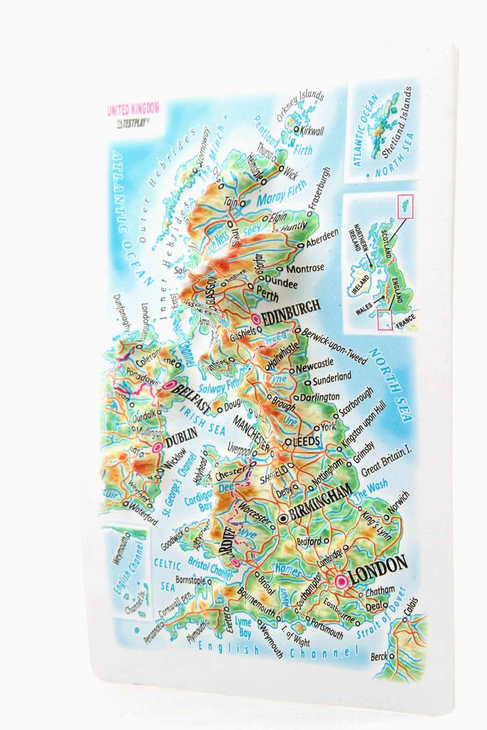 United Kingdom 3D Map Mini | Raised Relief Map by TestPlay | Portfolio