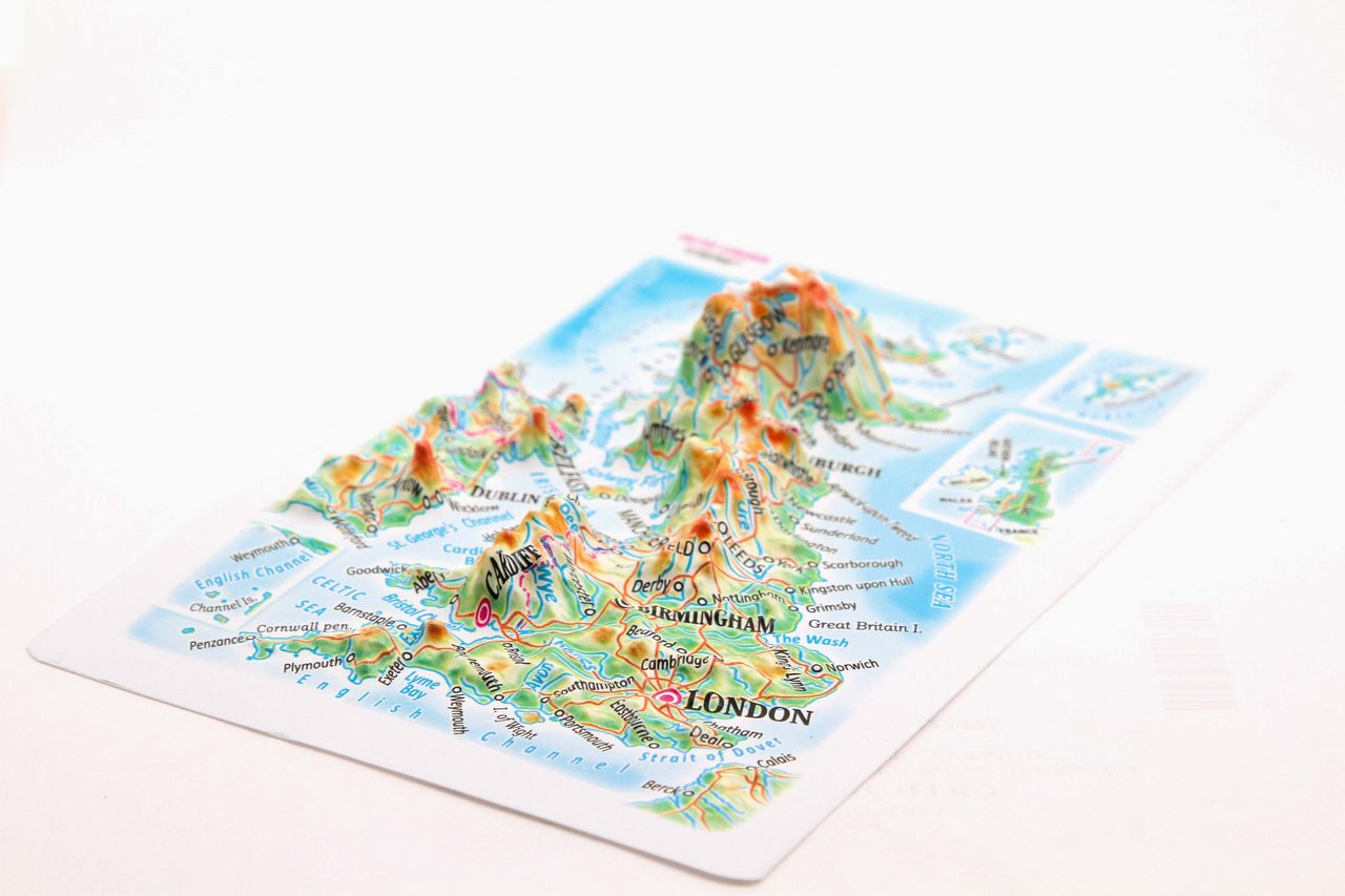 United Kingdom 3D Map Mini | Raised Relief Map by TestPlay | Portfolio