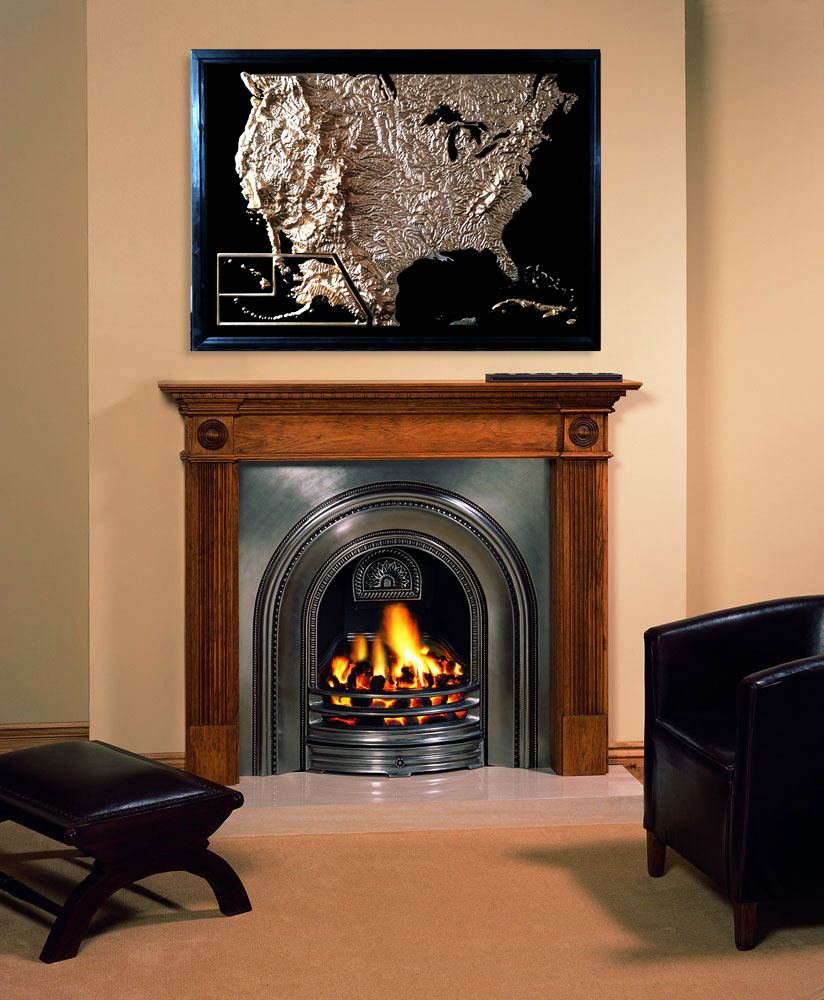 USA 3D Map Large Gold & Black | Raised Relief Map by TestPlay | Portfolio
