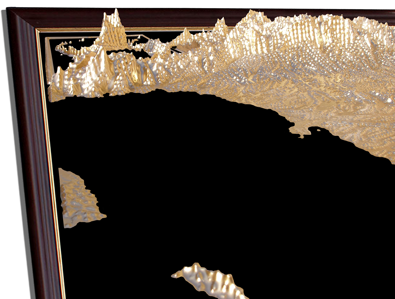 USA 3D Map Large Gold & Black | Raised Relief Map by TestPlay | Portfolio