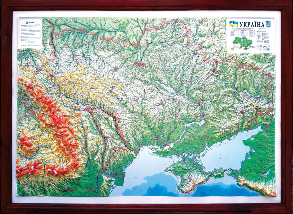 Ukraina 3D Map Large | Raised Relief Map by TestPlay | Portfolio