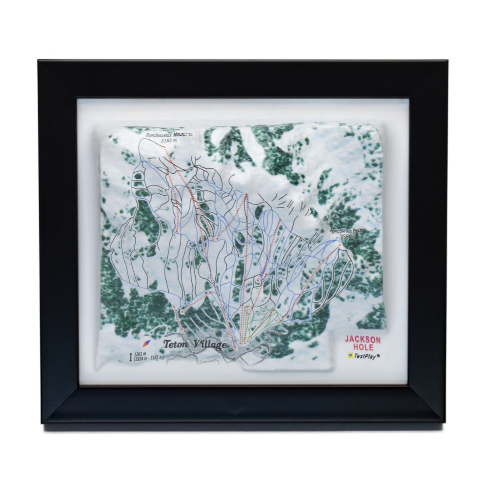 Jackson Hole 3D Ski Map by TestPlay - Souvenir, Keepsake, Decor