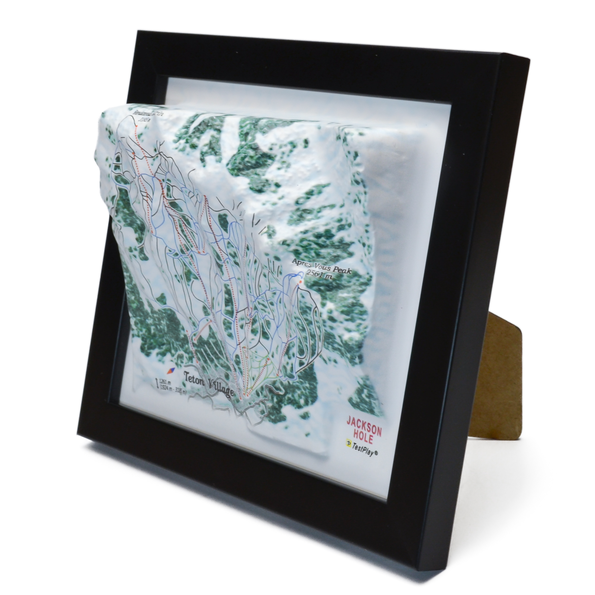 Jackson Hole 3D Ski Map by TestPlay - Souvenir, Keepsake, Decor