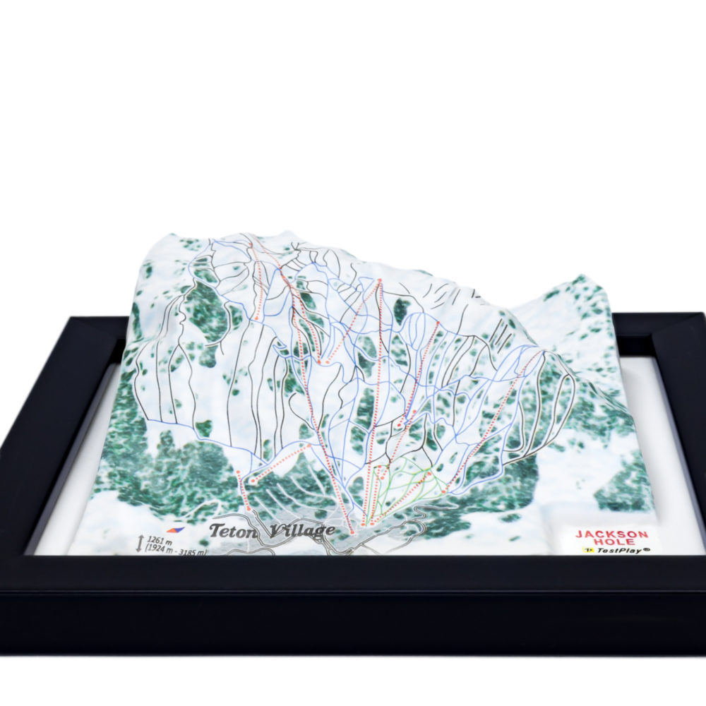 Jackson Hole 3D Ski Map by TestPlay - Souvenir, Keepsake, Decor