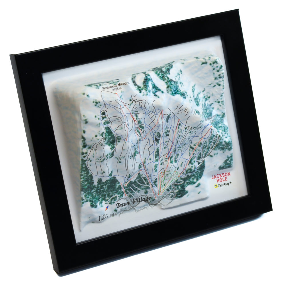 Jackson Hole 3D Ski Map by TestPlay - Souvenir, Keepsake, Decor