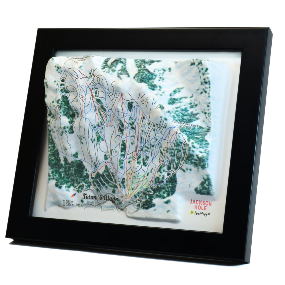 Jackson Hole 3D Ski Map by TestPlay - Souvenir, Keepsake, Decor