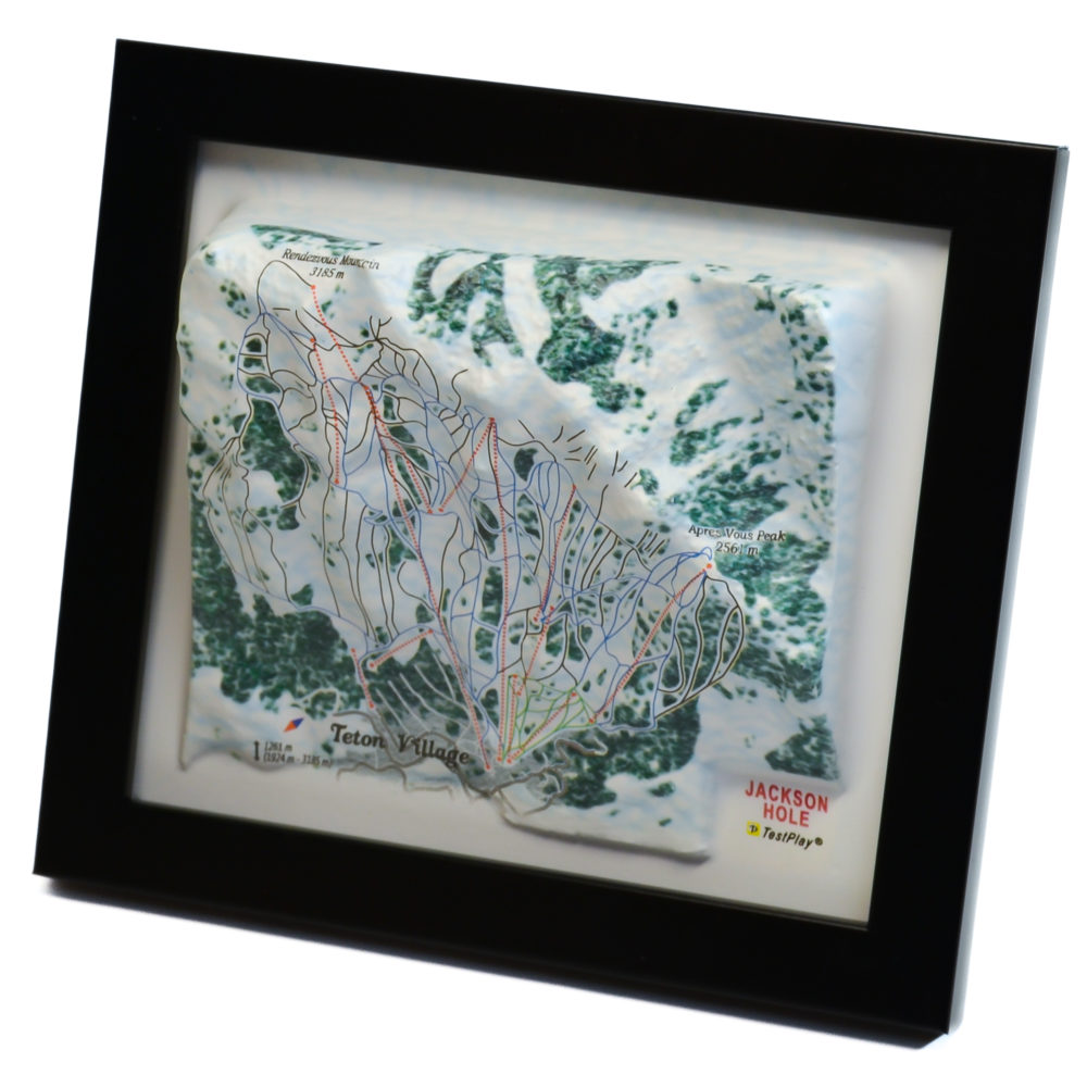 Jackson Hole 3D Ski Map by TestPlay - Souvenir, Keepsake, Decor