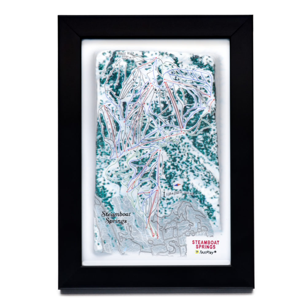 Steamboat Springs 3D Ski Map by TestPlay - Souvenir, Keepsake, Decor
