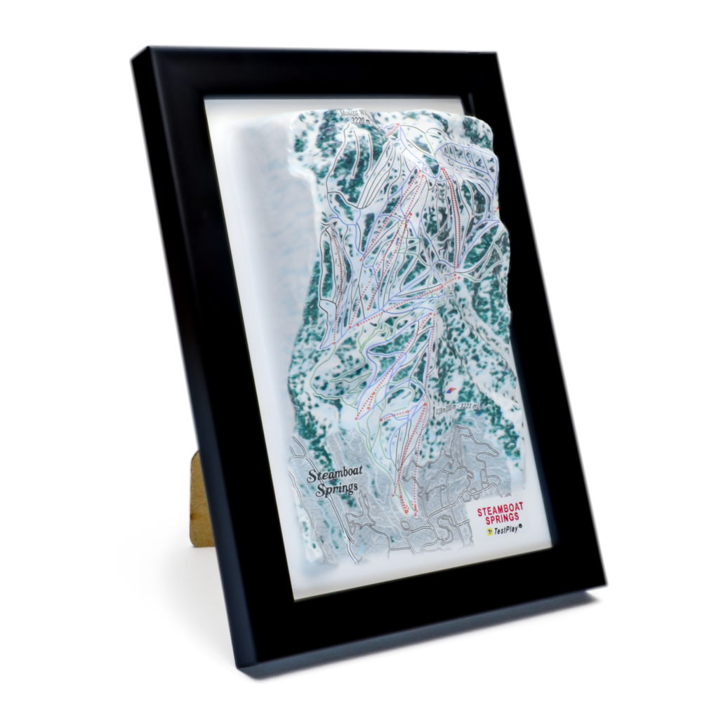 Steamboat Springs 3D Ski Map by TestPlay - Souvenir, Keepsake, Decor